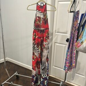 Clover Canyon Red and Black Tropical Jumpsuit